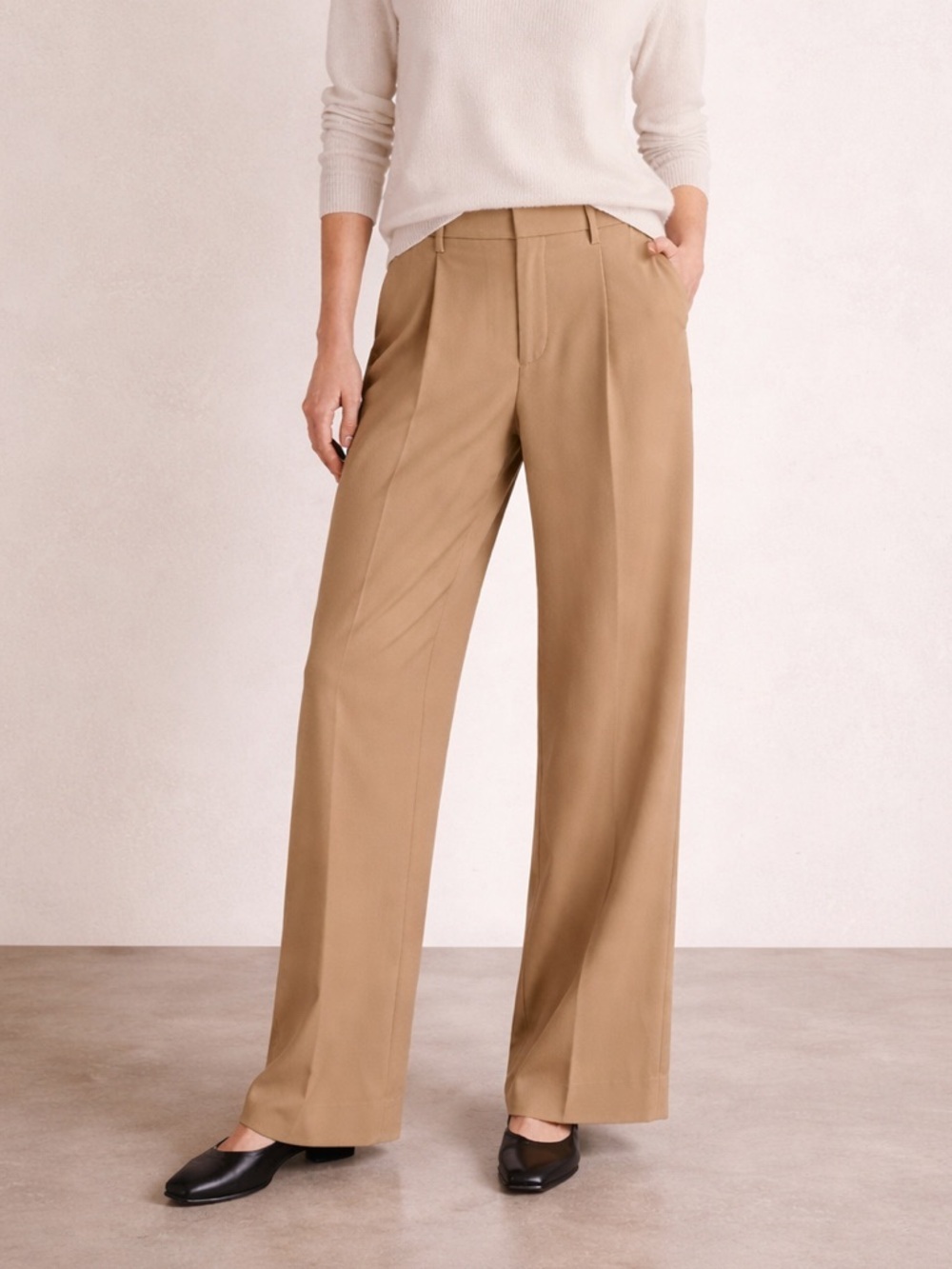Vince Camel High Rise Wide Leg Trousers Size 4 Pants 31 Inseam